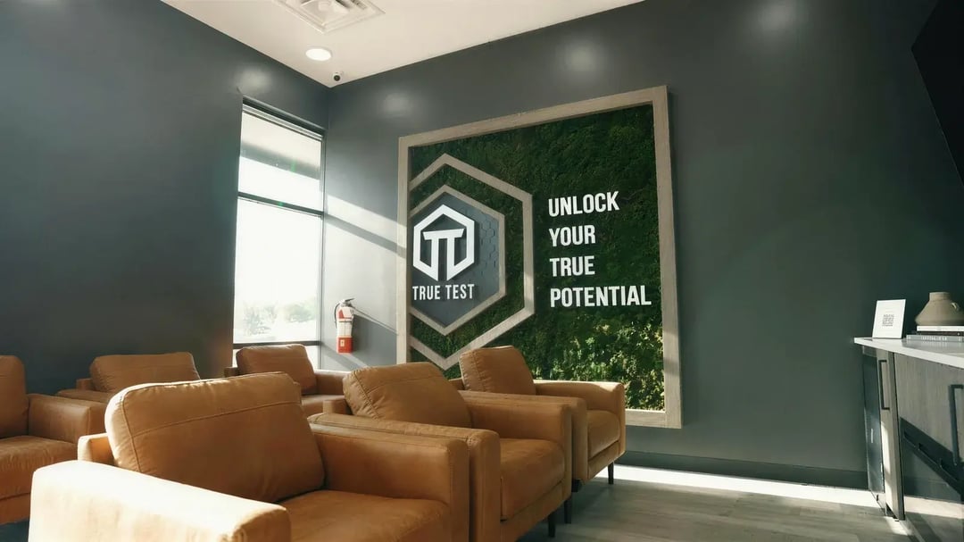 The lounge at a True Test clinic