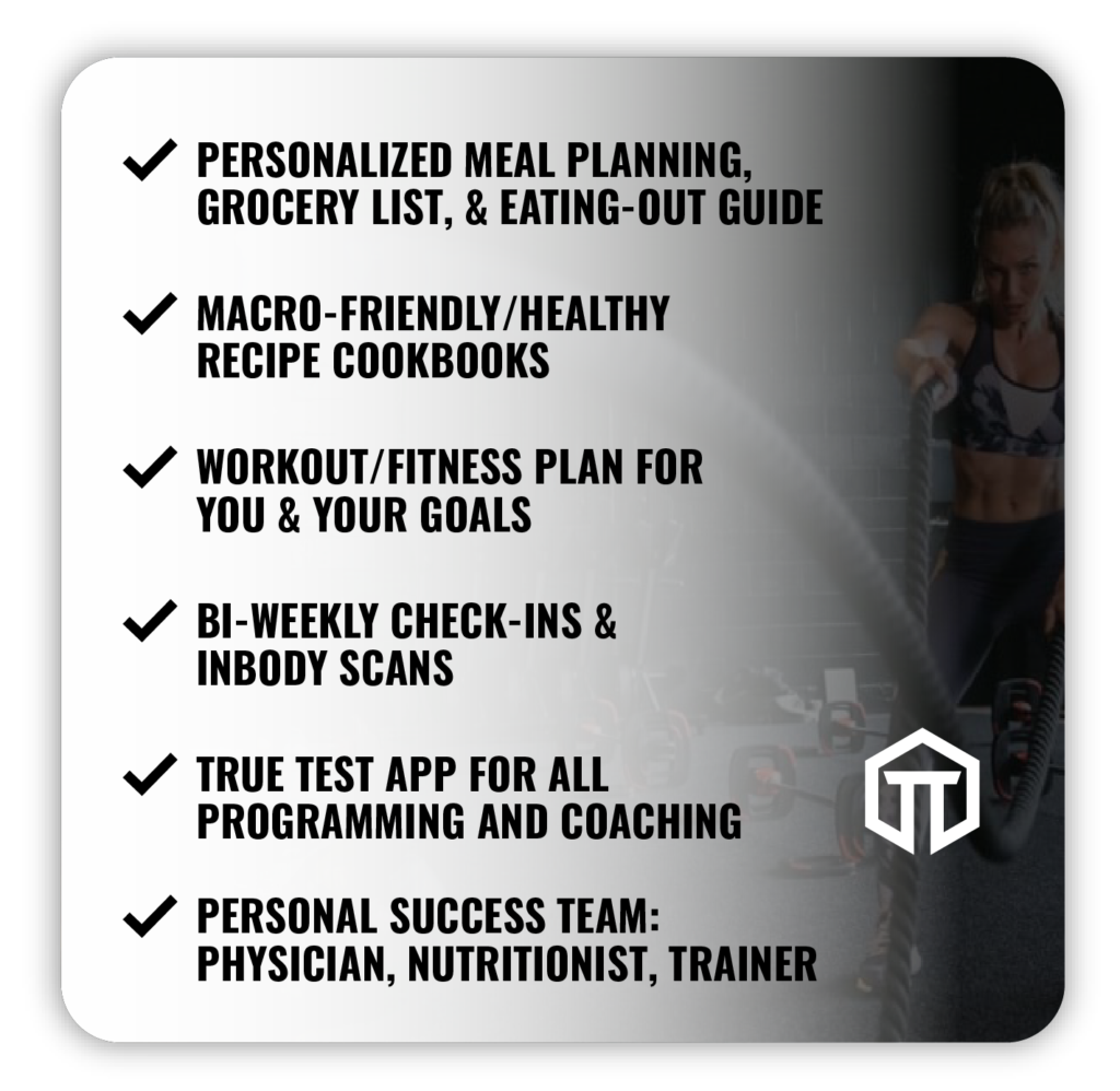Personalized Fitness + Nutrition Plan | TrueHealth Program Features | True Test